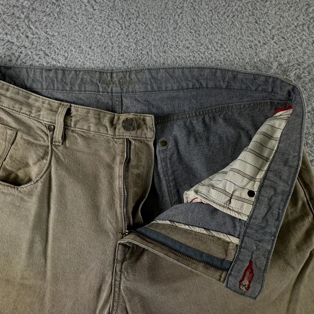 Robert Graham Classic Yates Mens Tan Khaki Straight Leg Pants 40x31